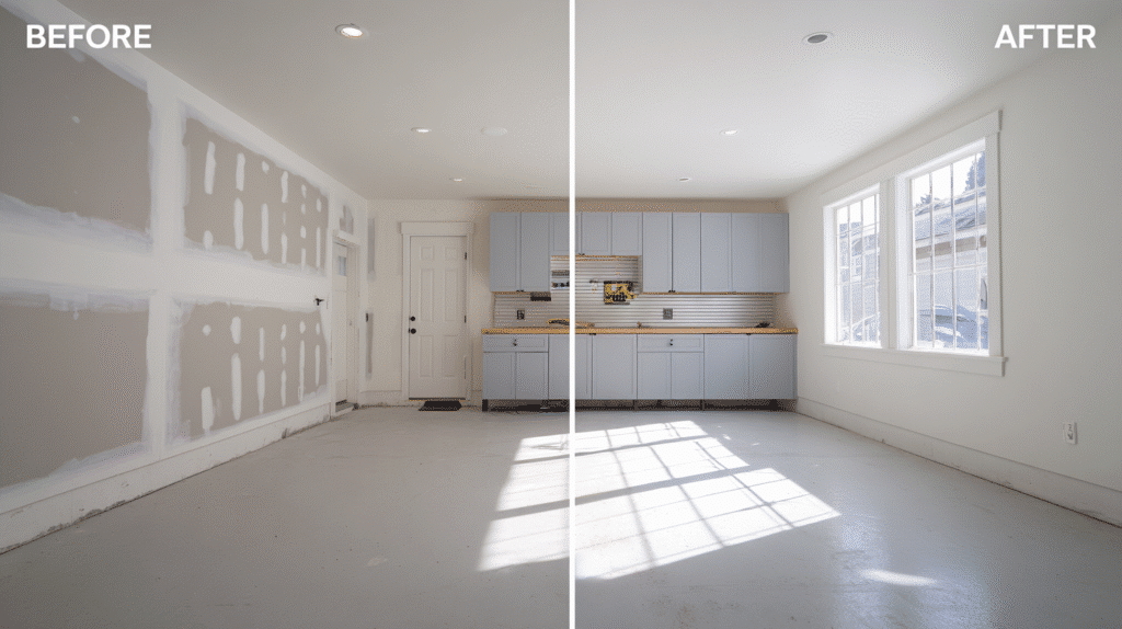 Finished interior space by Wall Systems Co.