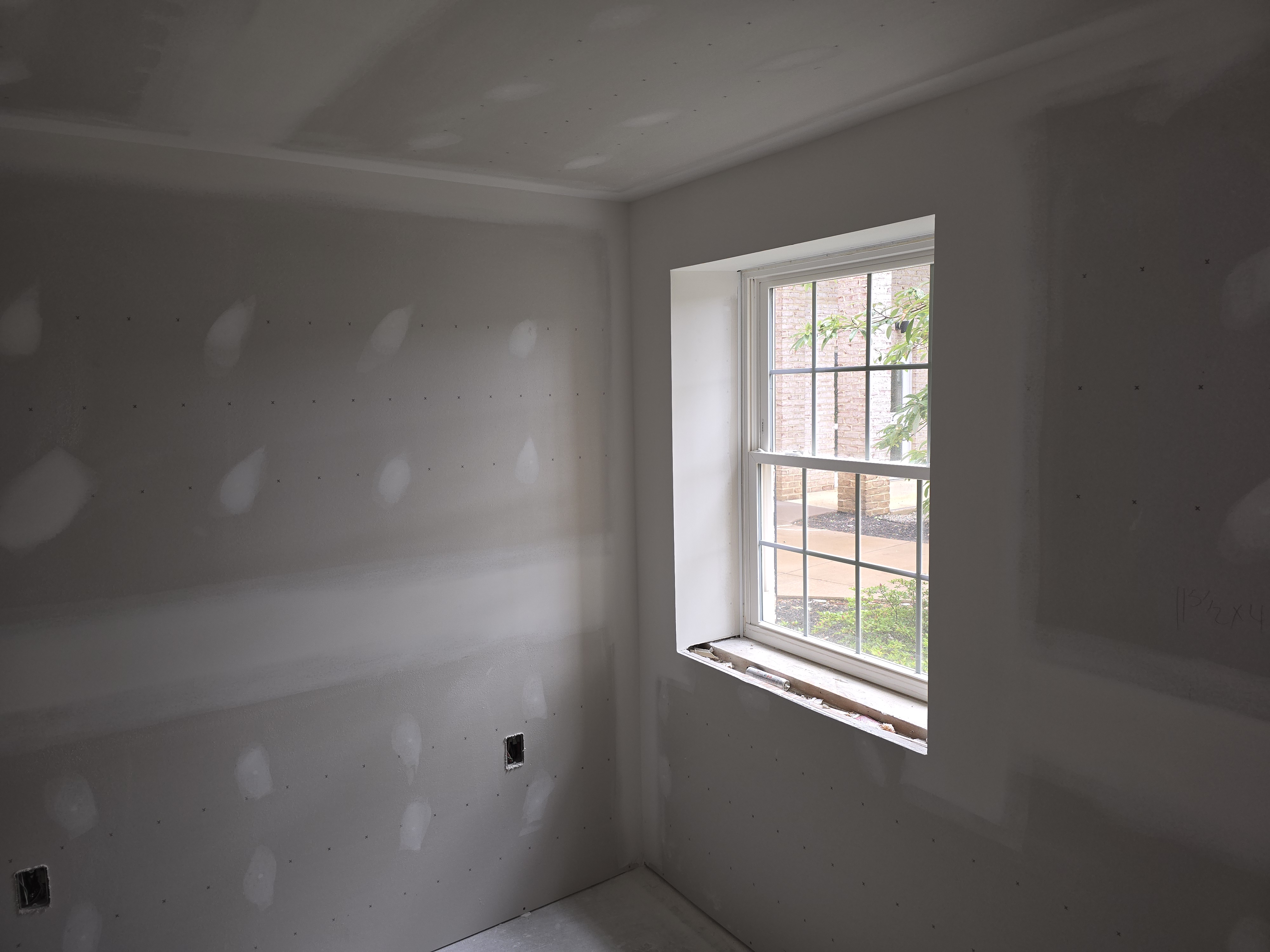 Before drywall installation and project transformation